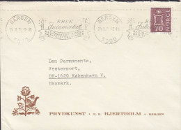 Norway E. B. HJERTHOLM Prydkunst BERGEN Slogan "Bruk Julmerket" 1971 Cover Brief To Denmark - Brieven En Documenten