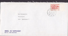 Greenland MØBEL- OG TÆPPEHUSET, GODTHÅB 1973 Cover Brief To Denmark Konebåd (Cz. Slania) Stamp - Lettres & Documents