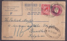 GreatBritain1928: Postal Stationary(letter) To Belgium - Stamped Stationery, Airletters & Aerogrammes