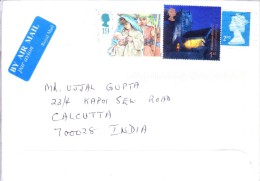 GREAT BRITAIN COMMERCIAL COVER POSTED FOR INDIA - Cartas & Documentos