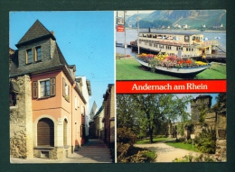 GERMANY  -  Andernach  Multi View  Used Postcard Mailed To The UK As Scans - Andernach