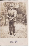 Carte Postale Photo Militaire Allemand Casque-Cartouchière-Fusil-Sac à Dos-6 Reserve Division-stempfel-Feldpost - Personen