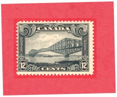 Canada #  156 - 12 Cents  - Mint N/H - Dated  1928-29 - Quebec Bridge /  Pont De Québec - Ungebraucht