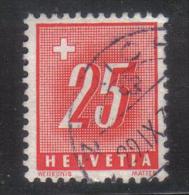 W1831 - SVIZZERA : Segnatasse 1938  N. 71B Usato. Carta Goffrata - Portomarken
