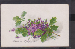 Postkarte Pfingsten Blumen Feldpost  1918 - Pentecostés