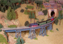 AK Modell-Eisenbahn Modellbahn Model Railway Viadukt Westsächsisches Erzgebirge Deutschland DDR GDR Germany - Opere D'Arte