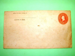 USA 1892 Unused Pre Paid Cover - Washington - Logo Adress Raton N. Mex. - Briefe U. Dokumente