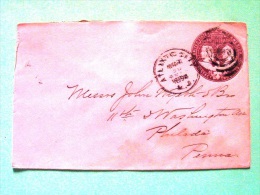 USA 1894 Pre Paid Cover Atlantic City (March 30) To Passyunk Philadelphia (March 30) - Columbus And Liberty - Eagle - Briefe U. Dokumente