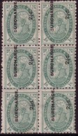 #105 - 1894 Early Tonga  SG 24 B (perf 12 X 11 1/2) Block Of 6  Mint - Cat Val £108.00 - Tonga (1970-...)