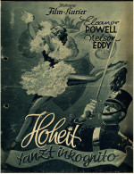 "Illustrierter Film-Kurier" "Hoheit Tanzt Inkognito" Mit Nelson Eddy, Eleanor Powell  -  Filmprogramm Nr. 2894 Von 1938 - Other & Unclassified