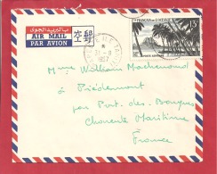 N°Y&T  PA 32      PAPEETE  Vers    FRANCE  Le      31 AOUT 1957  2 SCANS - Lettres & Documents
