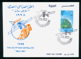 EGYPT / 1998 / EGYPTIAN SATELLITE( NILE SAT ) / GLOBE / FDC - Briefe U. Dokumente