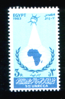 EGYPT / 1983 / UNRCCA / UN REGIONAL CONGRESS FOR AFRICAN MAPS ; CAIRO / SATELLITE / MAP / MNH / VF - Nuevos