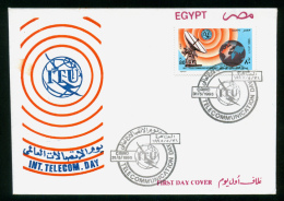 EGYPT / 1995 / WORLD TELECOMMUNICATIONS DAY / ITU / UIT / DISH AERIAL / GLOBE / FDC - Covers & Documents