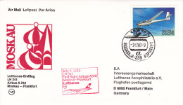 Moskau Moskva Moscou Frankfurt 1983 - 1er Vol First Flight - Erstflug - Airbus - Lufthansa - Covers & Documents