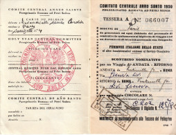 Carte Du Pélerin - Chemins De Fer Italiens - 1950 - Livret De 12 Feuillets - FRANCO DE PORT - Ferrocarril