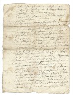 GÉNÉRALITÉ De CHALONS: Acte De La Baronnie D´Aubigny ( Les Pothées ) Commune De Flaignes Ardennes 08 En 1757 - Timbri Generalità