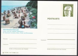 Germany 1973, Illustrated Postal Stationery "Baltic Sea Resort Hohwacht", Ref.bbzg - Illustrated Postcards - Mint