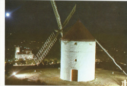 PUERTO LAPICE, LA MANCHA , VENTA DEL QUIJOTE, By Night, Windmill ,SPAIN ,old Postcard - Ciudad Real
