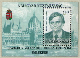 HUNGARY 1993 PEOPLE Famous Hungarians PRIME MINISTER - Fine S/S MNH - Nuevos