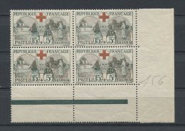 France 1918 N° 156 ** Bloc De 4 Cdf Neuf = MNH Luxe Cote 1800 € Croix Rouge Red Cross Bateaux Boats Ships Sailboat - Neufs