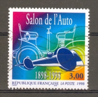 VARIÉTÉS FRANCE 1998 N° 3186  SALON DE L AUTOS OBLITÉRÉ YVERT TELLIER 0.60 € - Usati