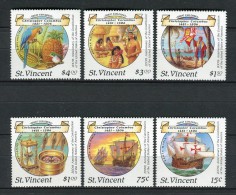 Colón. St. Vicent 1987. Yvert 1036-41 ** MNH. - Christopher Columbus