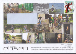 Denmark EBSEN Vojens 2012 Cover Bicycle Cyclism Cachet - Brieven En Documenten