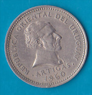 URUGUAY - 1 Peso 1960 - Uruguay