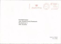 Denmark DET KONGELIGE HOFMARSKALLAT A-Prioritaire "Amalienborg" 2012 Meter Cover Brief To ROSKILDE (2 Scans) - Frankeermachines (EMA)