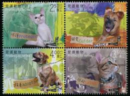 MACAU - 2014 - Protection Des Animaux Domèstiques, Chiens, Chats - 4 Val  Neufs // Mnh - Ongebruikt