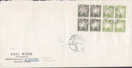 Greenland SDR. STRØMFJORD 1965 Cover Brief Nordlicht 2x 4-Blocks Sent To PAUL WIESE, St. MAGLEBY Amager Denmrk - Lettres & Documents