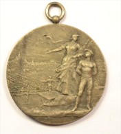 Médaille D'argent Fédération Gymnastique Et Sportive Des Patronages De France, Bourg Neuf Juillet 1910 - Gymnastik