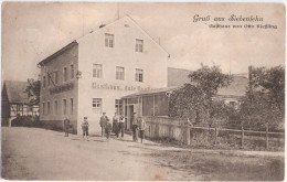 Gruß Aus SIEBENLEHN Großschirma Gasthaus Von Otto Kießling Belebt 25.10.1919 Druck 1917 - Freiberg (Sachsen)