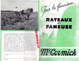CATALOGUE MC CORMICK- RATEAUX ET FANEUSE-1931 - Agricoltura