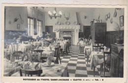 CPA DPT 28 CLOYES ;ROTISSERIE DE L HOTEL ST JACQUES En 1956!! - Cloyes-sur-le-Loir