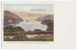 Hudson River NY Looking North From West Point Battery 1900s Antique Postcard - Bryant Union No 6 - Hudson River