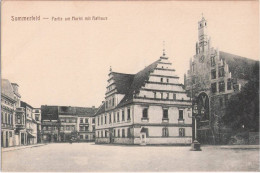 SOMMERFELD Neumark Partie Am Markt Mit Rathaus Salz Niederlage Lubsko Ungelaufen - Neumark