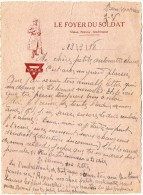 TB 314 - MILITARIA - Carte - Lettre - Correspondance  Militaire - Le Foyer Du Soldat Pour CHATEL - DE - NEUVRE - Oorlog 1914-18