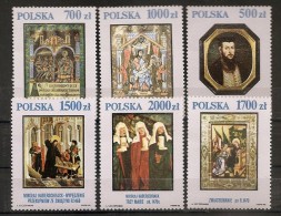 Pologne Polska 1991 N° 3111 / 6 ** Tableau, Roi, Sigismond Auguste, Adoration Des Mages, Annonciation, Haberschrack - Ungebraucht