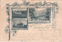 Schwerin Friedrichsthal Restauration Mit Pferde Wagen Villa Karutz Jagdschloß 18.8.1897 Gelaufen Nach Wien Tochter Resta - Schwerin