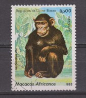 Guine Bissau Used ; Chimpansee - Chimpancés