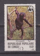 Congo Used ; Chimpansee,  WWF, WNF - Oblitérés