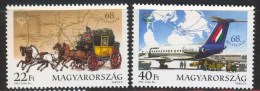 HUNGARY 1995 EVENTS Transport Plane Horse Carriage Exhibition STAMPDAY - Fine Set MNH - Unused Stamps
