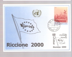 55th Anniverary Type, EUROPA RICCIONE 2000 - Storia Postale