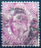 CAPE Of GOOD HOPE 1902 3d King Edward VII USED Scott67 CV$1.20 - Cape Of Good Hope (1853-1904)