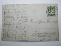 1908, Bahnpoststempel  , Klarer Stempel Auf Karte - Brieven En Documenten
