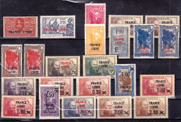 MADAGAGASCAR 1942 Lot France Libre - Unused Stamps