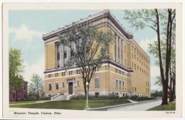 CANTON OH MASONIC TEMPLE - C1940s-50s Vintage Ohio Postcard - BUILDING ARCHITECTURE - Sonstige & Ohne Zuordnung