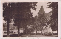 Cpa 3 DUN SUR AURON Le Square Et L Eglise - Dun-sur-Auron